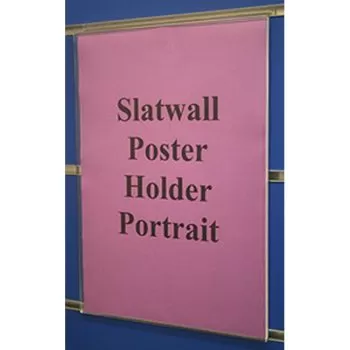 W232 Slatwall A4 Portrait Poster Holder Clear Acrylic