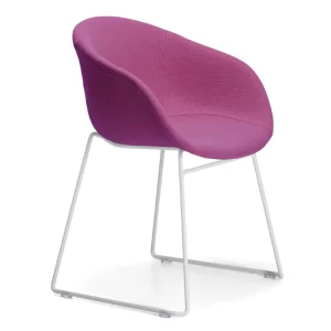 Ayla Chair with a Sled Base - Fully Upholstered