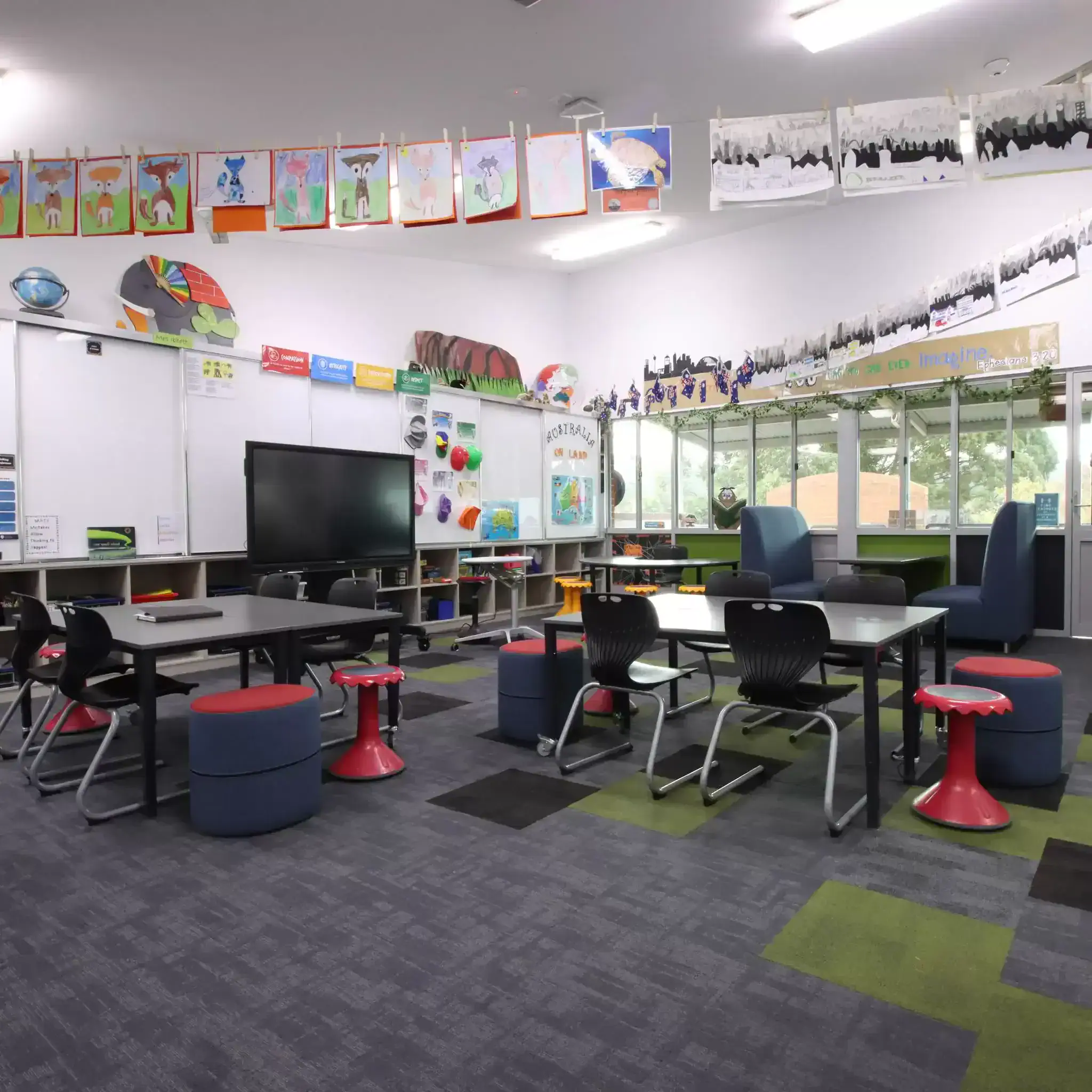 Classroom furniture in a sydney school