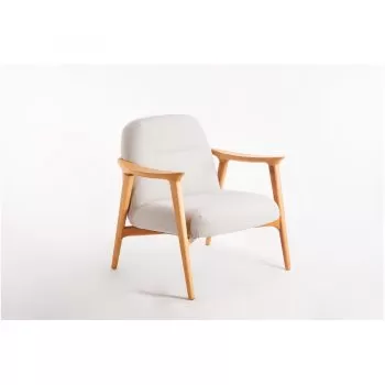 Puffy Lounge Chair - Wooden Base